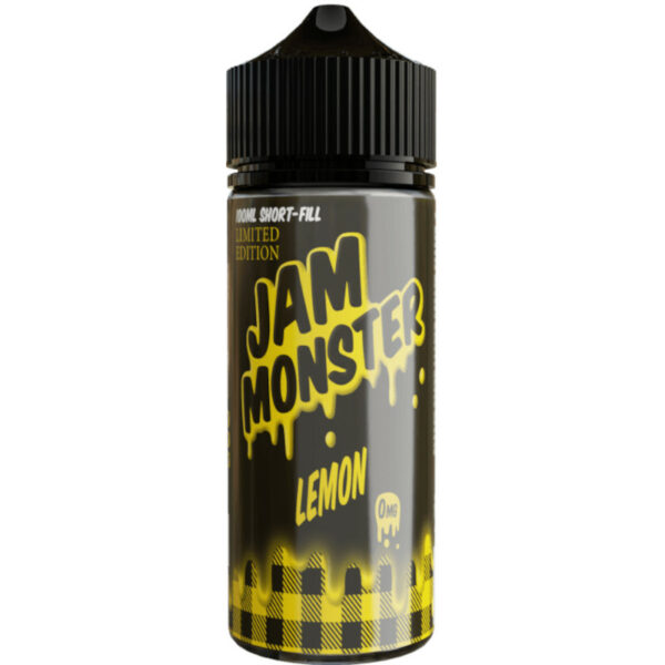 Une confiture de citron savoureuse sur pain grillé au beurre : découvrez Lemon de Jam Monster, signé Monster Vape Labs. Format 100 ml.