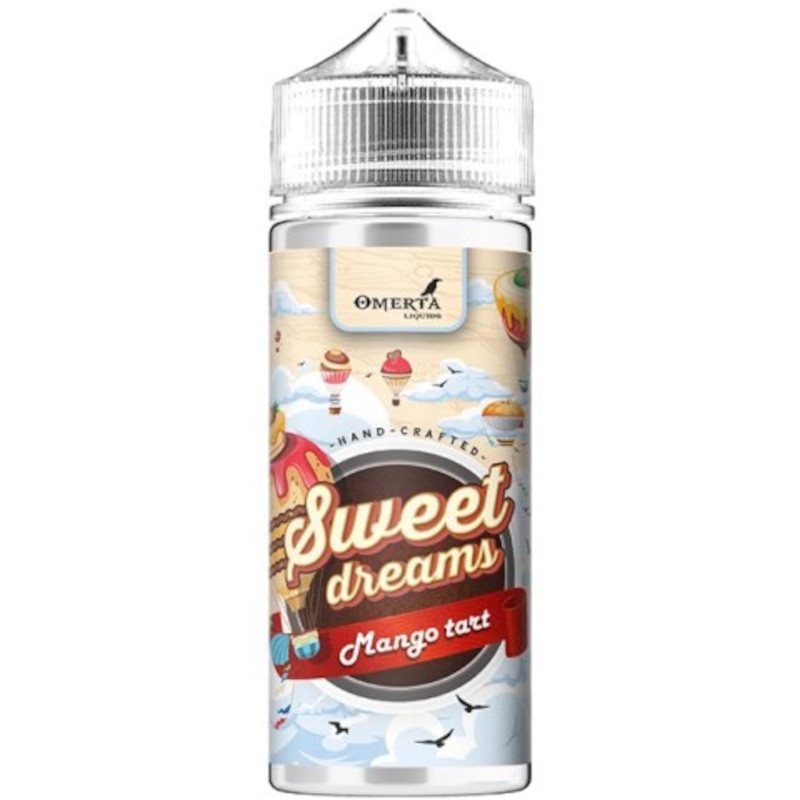 Mango Tart de Omerta Liquids vous offre un mix original de mangue, cheesecake et tarte au beurre en format 100 ml prêt à booster.