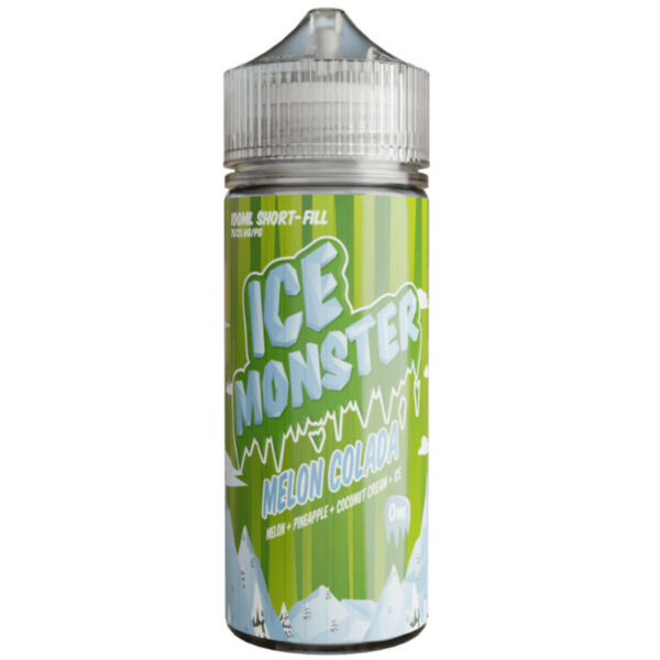 Melon, ananas, noix de coco et menthol s’unissent dans Melon Colada Ice Monster. Une recette 100 ml pleine d’exotisme signée Monster Vape Labs.