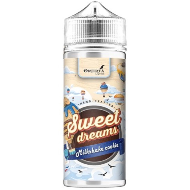 Laissez-vous envelopper par Milkshake Cookie de Omerta Liquids, une recette onctueuse de lait, crème et biscuit au beurre en format 100 ml.