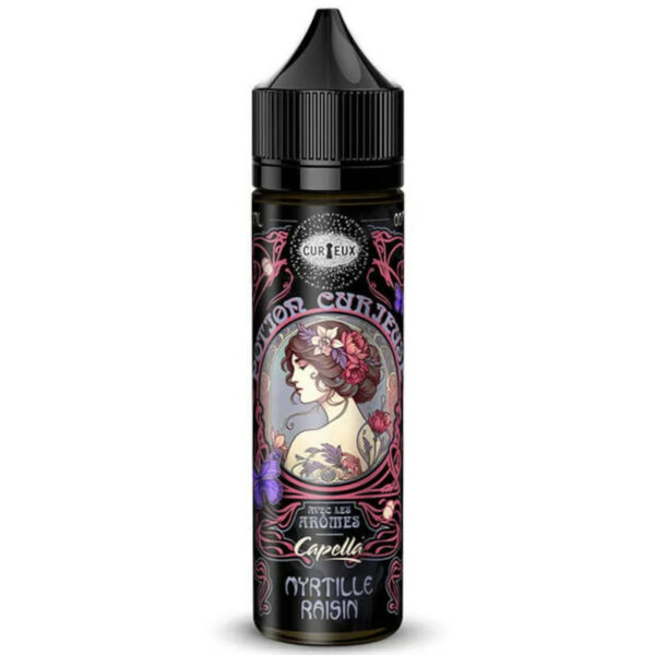 Myrtille Raisin de Curieux offre une vape fruitée intense et veloutée dans une base végétale. Myrtille et raisin s’unissent en 50 ml pour un plaisir sans compromis.