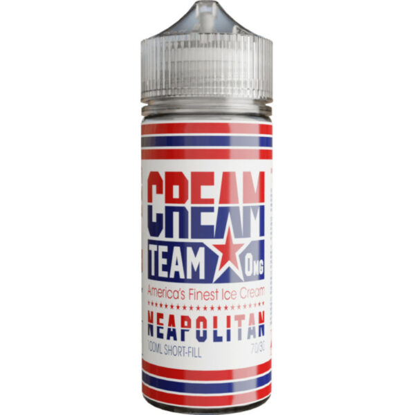 Neapolitan vous offre trois saveurs cultes en une seule vape : vanille, chocolat et fraise. Une création signée The Cream Team, format 100 ml.