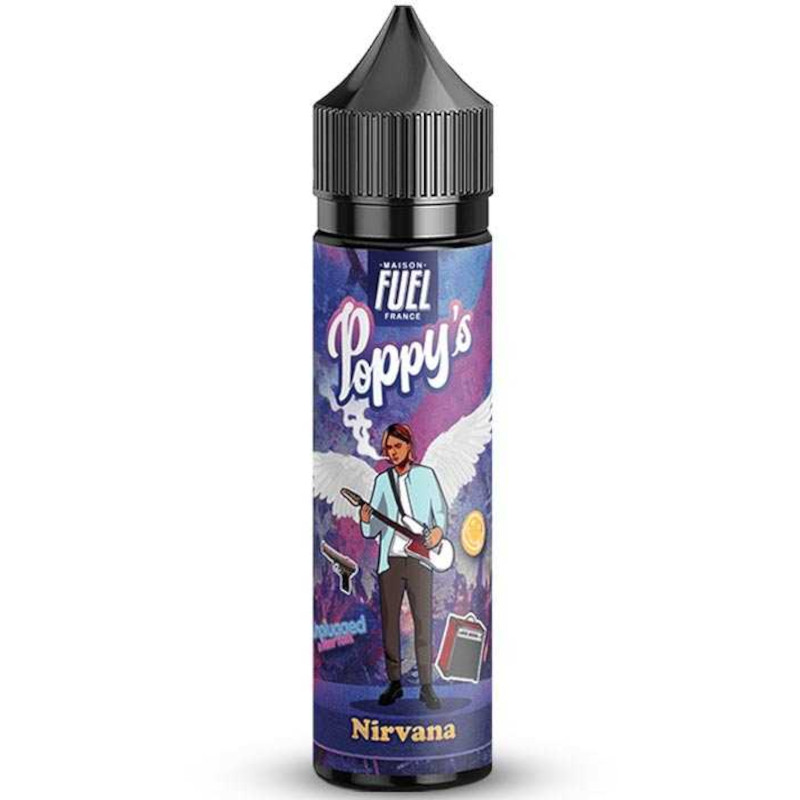 Nirvana Poppy's allie la douceur de la fraise à la fraîcheur de la menthe dans un format 50 ml prêt à booster. Un équilibre fruité-frais signé Maison Fuel.