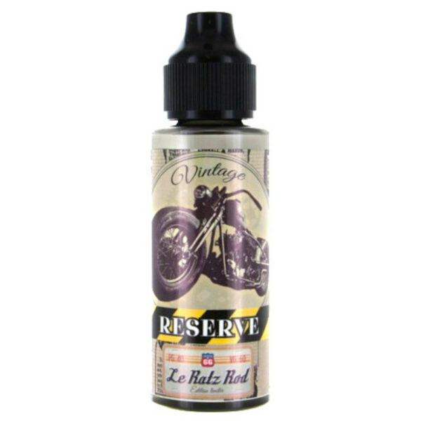 Caramel fondant, palet breton beurré, noix de pécan et une touche boisée : Ratz Rod Réserve de Juice 66 vous plonge dans une vape riche et élégante. Format 100 ml.