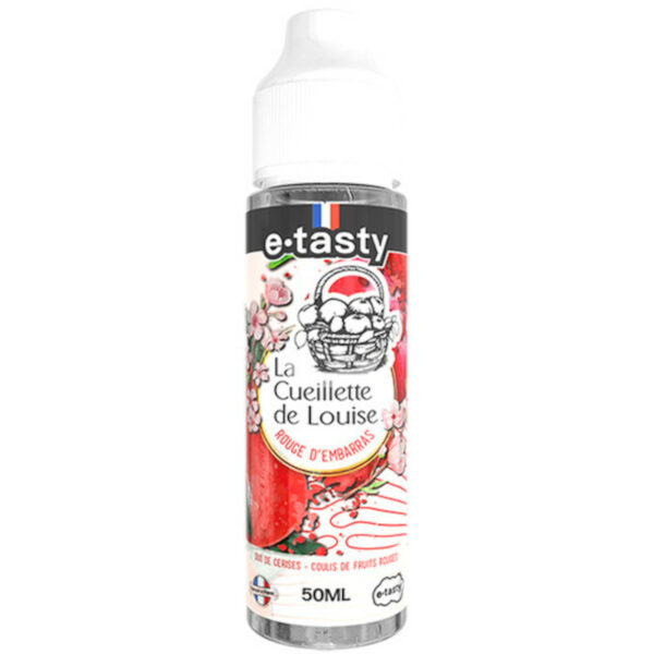Rouge d’Embarras par e.Tasty vous plonge dans un panier rempli de cerise, cerise noire et fruits rouges. Une recette 100 % végétale à savourer en 50 ml.