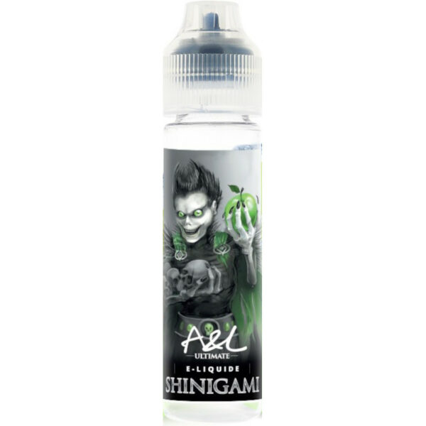 Laissez-vous tenter par Shinigami, une pomme verte acidulée sur fond de fraîcheur, dans un format 50 ml au ratio 50/50.