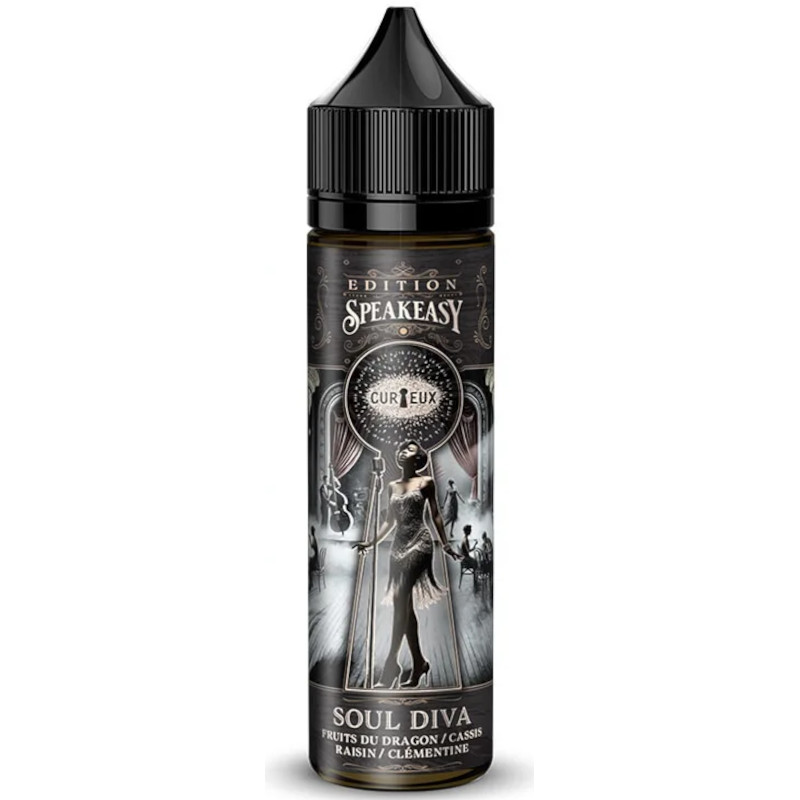Avec Soul Diva, Curieux livre un cocktail fruité exaltant : fruit du dragon, cassis, raisin et clémentine. Sans effet frais, 100 % plaisir.