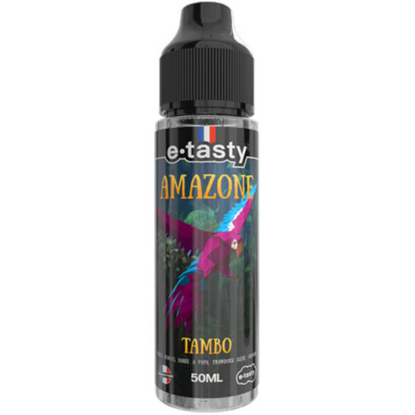 Tambo fait vibrer votre vape avec un mélange intense de fruits rouges, framboise bleue et grenade. Une barbe à papa fraîche signée e.tasty.