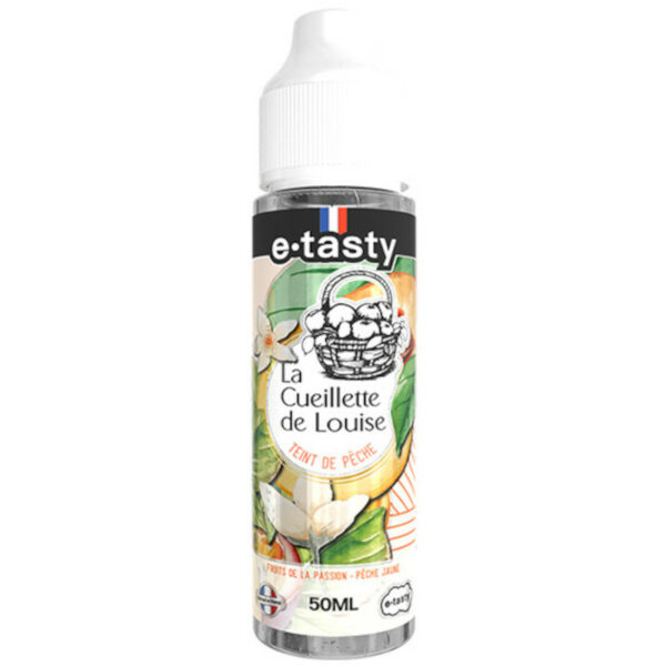 Découvrez Teint de Pêche, une recette fruitée signée e.Tasty. Pêche jaune et fruit de la passion dans un e-liquide 100 % végétal, 50 ml à personnaliser.