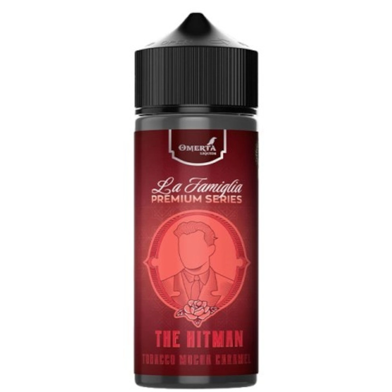 Découvrez The Hitman par Omerta Liquids : un mélange profond et corsé de moka, chocolat noir, classic blond et caramel en 100 ml.