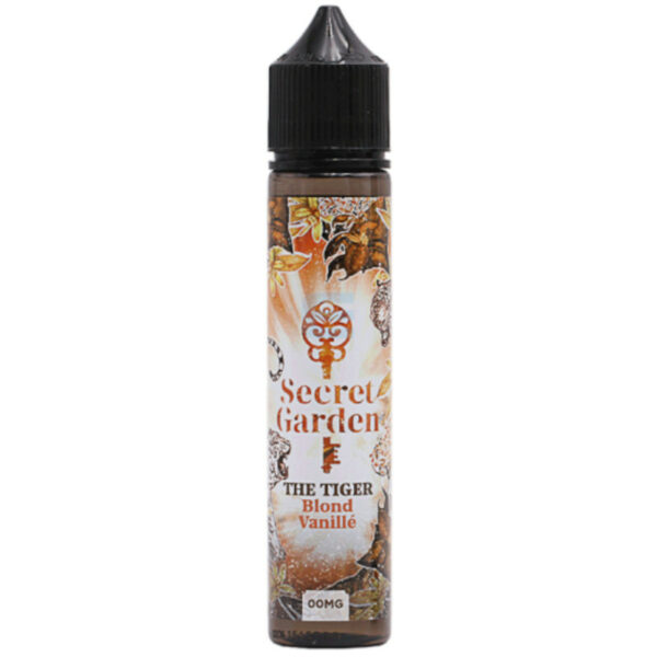 Découvrez The Tiger de Secret Garden : un e-liquide 50 ml qui mêle classic blond et vanille avec élégance. Fabriqué en France par Secret’s Lab.