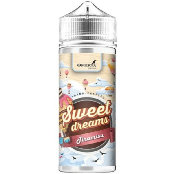 Tiramisu de Omerta Liquids mêle mascarpone, café, cacao et notes de rhum pour une vape gourmande et raffinée en 100 ml.