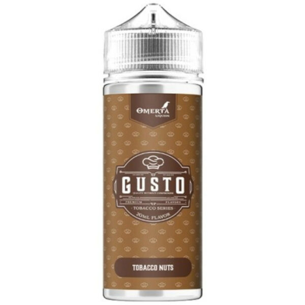 Tobacco Nuts 100 ml de Omerta Liquids vous offre un tabac blond sublimé par des noix, du bourbon et une touche sucrée. Une vape riche et élégante à savourer.