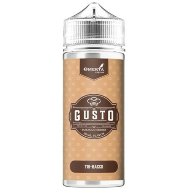 Tri-Bacco 100 ml de Omerta Liquids vous offre un mélange suave de tabac blond, beurre de cacahuète, biscuit et caramel. Une gourmandise équilibrée à vapoter.