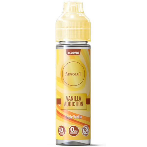Une glace à la vanille fondante et intense dans un e-liquide 50 ml plein de douceur. Vanilla Addiction, la nostalgie sucrée signée E-cone.