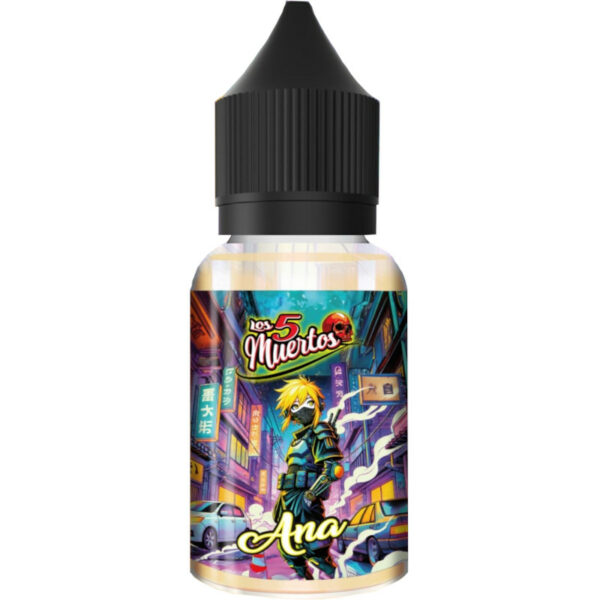 Entre pêche juteuse et guimauve fondante, le concentré Ana de Kawaii Los 5 Muertos offre une vape gourmande et sucrée, idéale pour vos moments de douceur.
