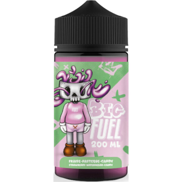 Fraise, pastèque et bonbons s’allient dans une recette gourmande. Big Fuel propose un format généreux de 200 ml.