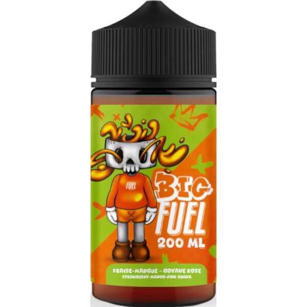 Big Fuel vous offre un trio solaire. Goyave, fraise et mangue s’unissent dans un format généreux de 200 ml.