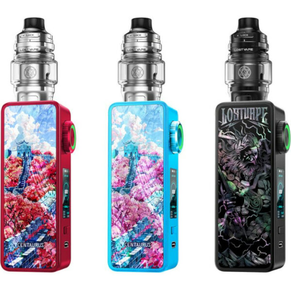 Alliant style et puissance, le Kit Centaurus M100 Lost Vape offre 100W, un clearomiseur Sub Ohm V2 de 5 ml et des résistances UB Max pour une vape DTL riche et savoureuse.