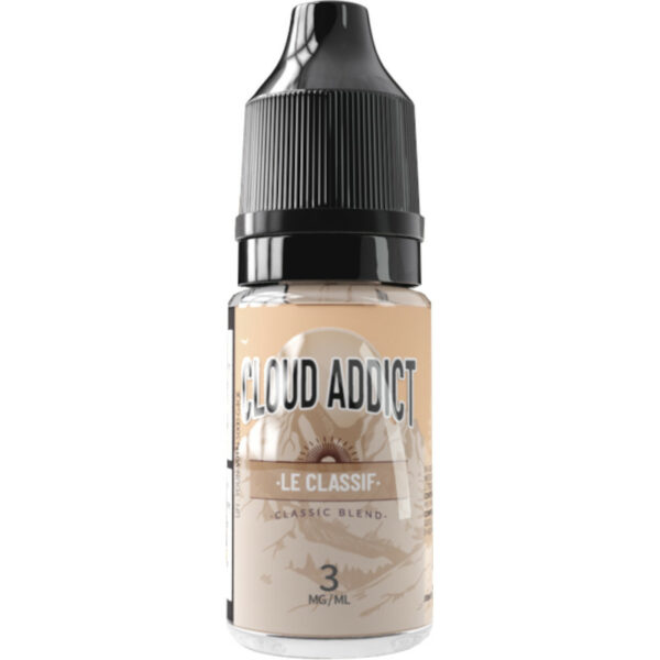 Cloud Addict signe un classic blend authentique et raffiné. Un mélange de tabac blond et brun en format pratique 10 ml.