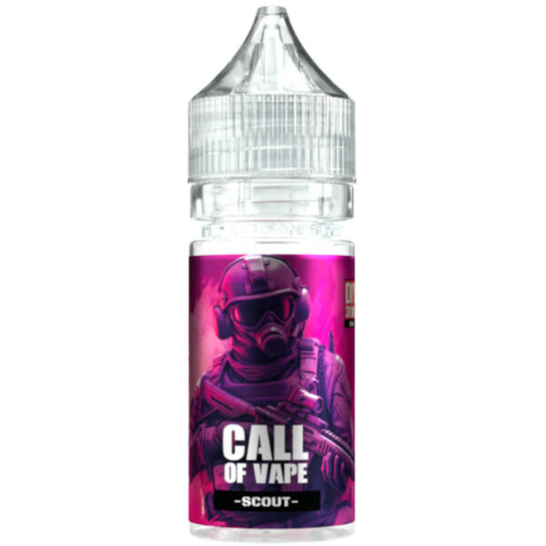 Partez en éclaireur avec Scout, un concentré 30 ml alliant framboise, fruit du dragon, grenade et fraîcheur intense.