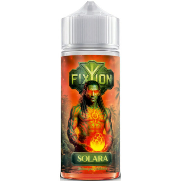 Solara Fixion, l’intensité éclatante du zeste d’ananas dans un format 100 ml PG/VG 50/50, une légende fruitée solaire et vivifiante.