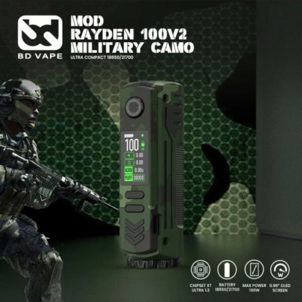 Mod Rayden 100 V2 Military Camo BD Vape 100W