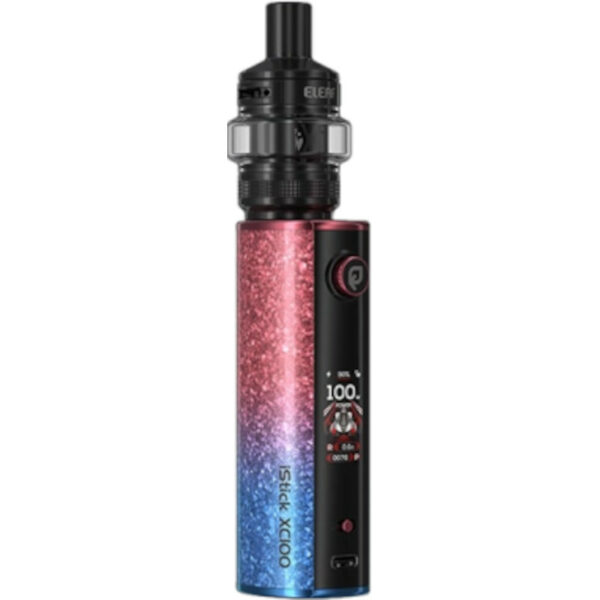 Kit iStick XC100 Eleaf 5 ml 18650 - 21700 red-blue gradient