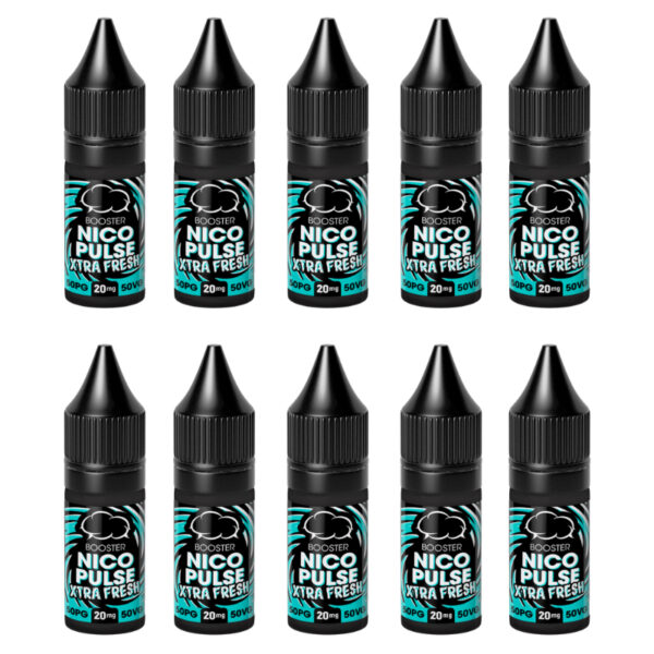Pack de 10 Booster Nicopulse Xtra Fresh 50/50 Eliquid France - Fraîcheur Intense