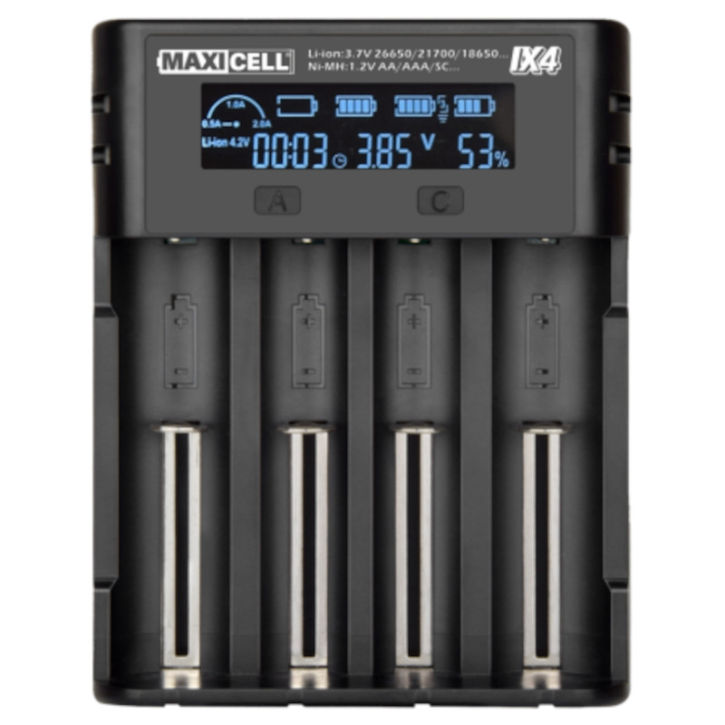 IX4 Chargeur Rapide Intelligent 4 Slots MAXICELL USB-C