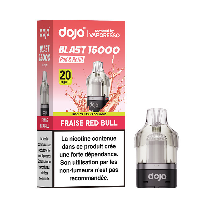 Cartouche Dojo Blast Fraise Red Bull recharge Vaporesso