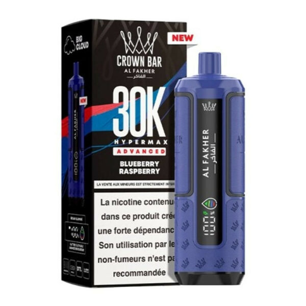 Crown Bar HyperMax 30K Blueberry Raspberry 30000 bouffées