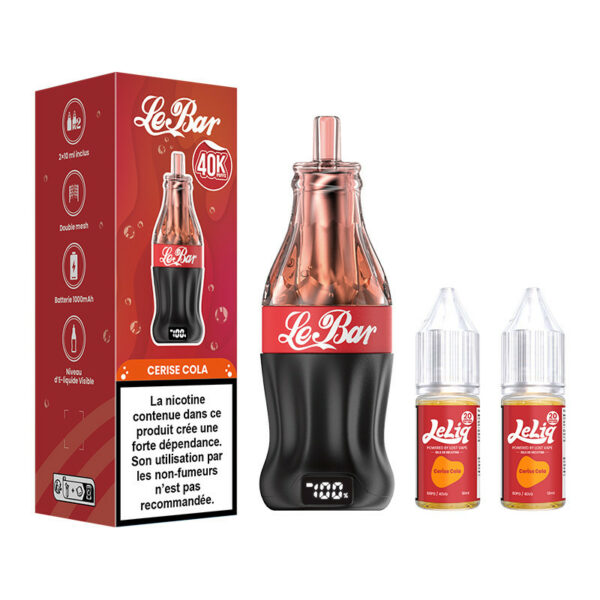 Puff Le Bar 40K Cherry Cola rechargeable 40000 bouffées