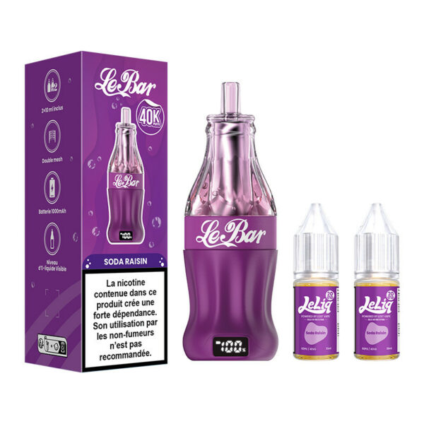 Puff Le Bar 40K Grape Soda rechargeable 40000 bouffées