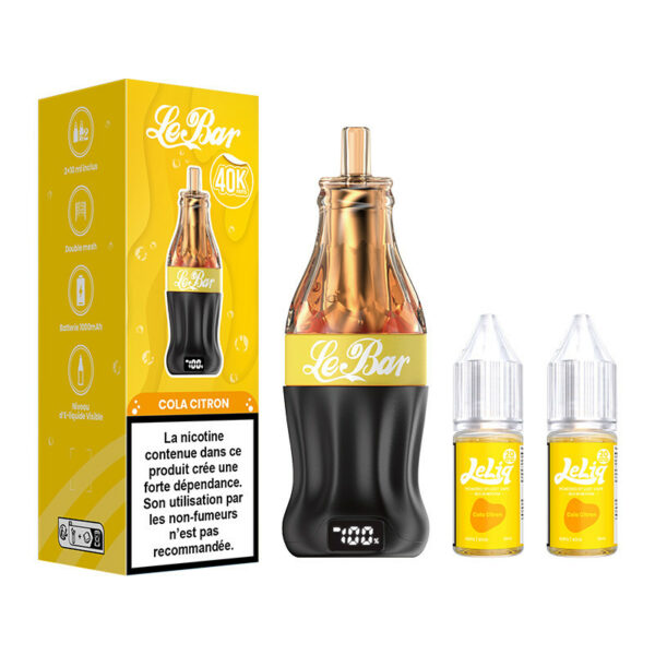 Puff Le Bar 40K Lemon Cola rechargeable 40000 bouffées