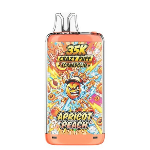 Crazy Puff 35K Apricot Peach Tornadoliq 35000 bouffées