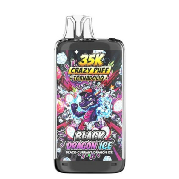 Crazy Puff 35K Black Dragon Ice | Cassis - Fruit du dragon - Frais | Tornadoliq