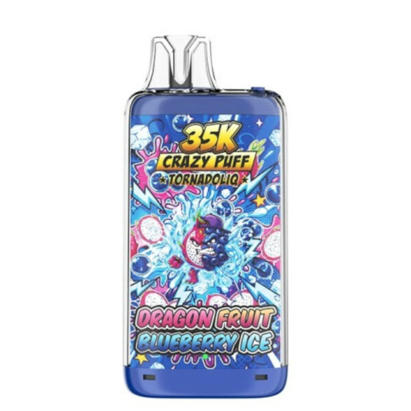 Crazy Puff 35K Dragon Fruit Blueberry Ice Tornadoliq 35000 bouffées