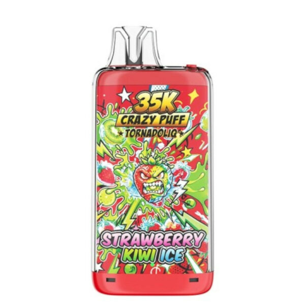 Crazy Puff 35K Strawberry Kiwi Ice Tornadoliq 35000 bouffées