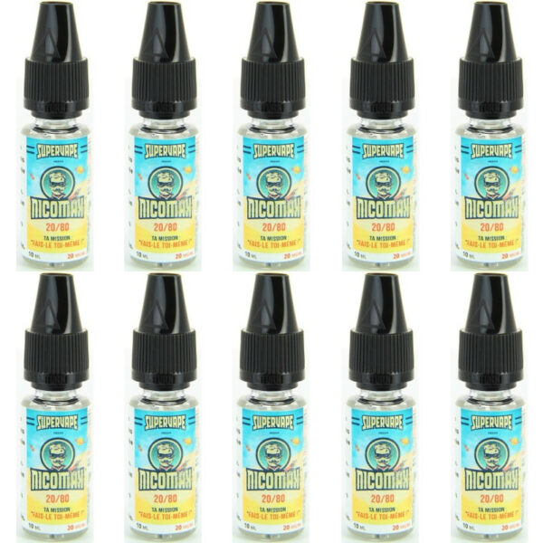 Pack de 10 Boosters Nicomax Supervape 2080 20mg