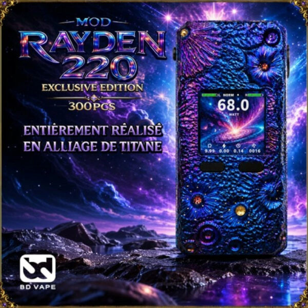 Mod Rayden 220 Volcano Big Bang BD Vape