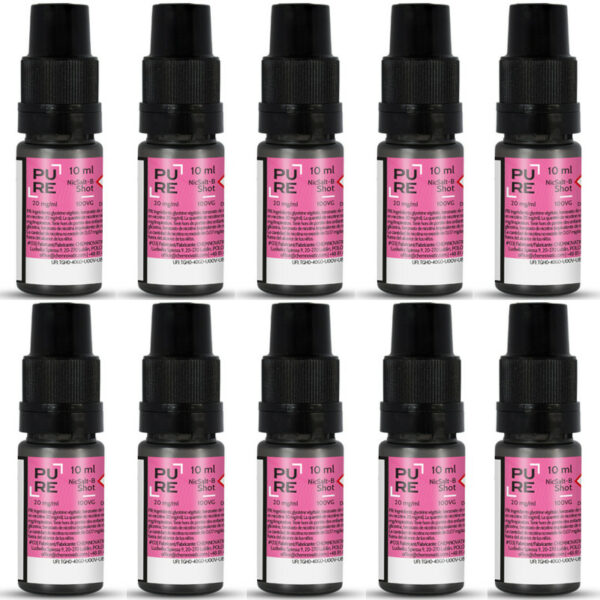 Pack de 10 Boosters de nicotine NicSalt PURE 10 ml