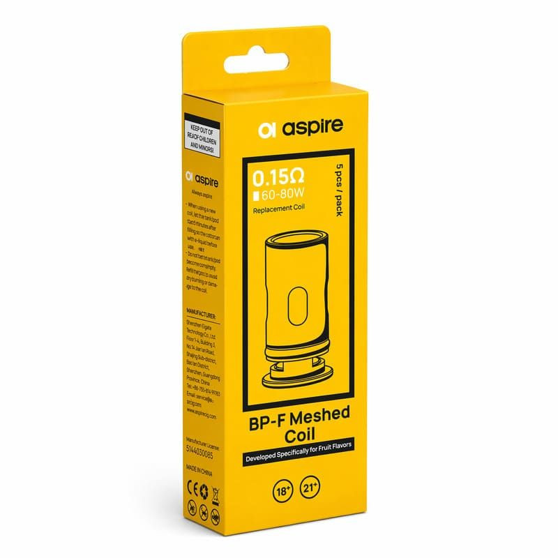 Résistances BP-F Aspire compatibles gamme BP