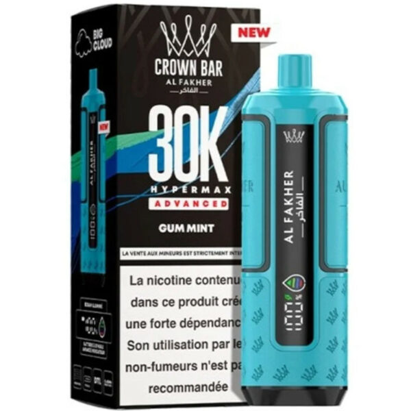 Crown Bar Hyper Max Advanced Gum Mint Al Fakher 30K