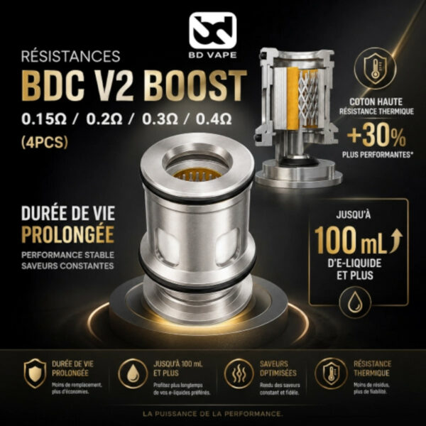Résistances BDC V2 BOOST BD Vape 0.15 à 0.4 ohm