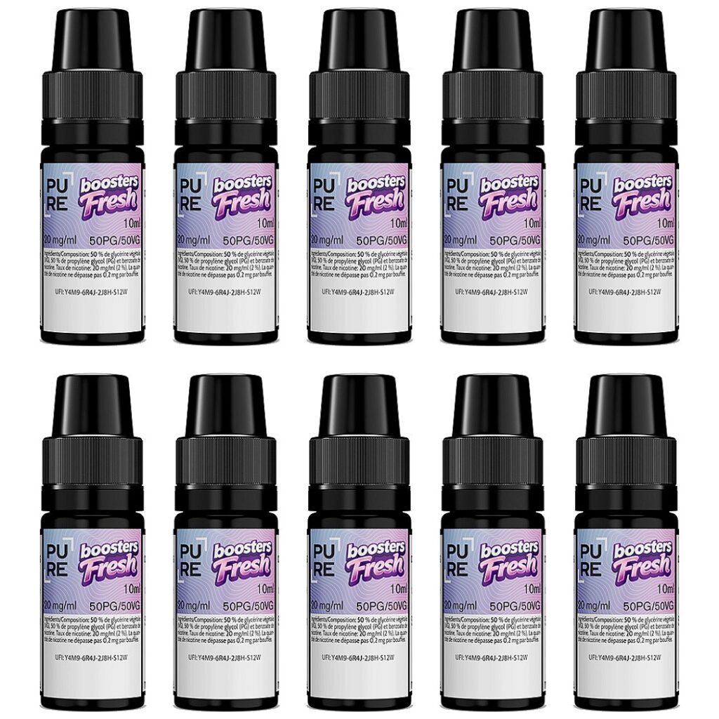 Pack de 10 Boosters de Nicotine NicShot Fresh 50/50 PURE