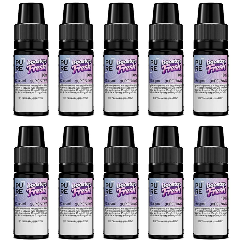 Pack de 10 Boosters de Nicotine NicShot Fresh 30/70 PURE