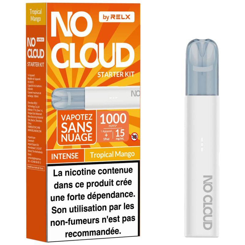 Kit Puff No Cloud Intense RELX | Puff sans vapeur Tropical Mango